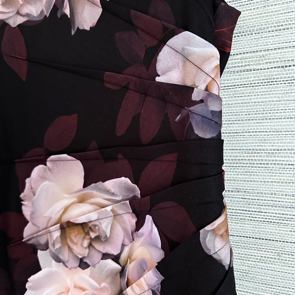 Calvin Klein Black Floral Midi Dress - Picture 3 of 12